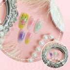 Press-On Nail Set Floral Designs Easy Application & Long-Lasting Wear