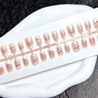 Press-On Nail Set Floral Designs Easy Application Multiple Sizes