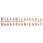 Press-On Nail Set Floral Designs Easy Application Multiple Sizes