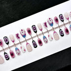 Press-On Nail Set Floral Designs Easy-Apply & Reusable
