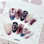 Press-On Nail Set Floral Designs Easy-Apply & Reusable