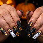 Press-On Nail Set Floral Designs Glossy & Chip-Resistant