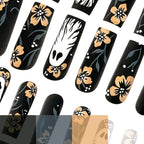 Press-On Nail Set Floral Designs Glossy & Chip-Resistant