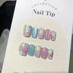 Press-On Nail Set Floral Designs Lightweight & Comfortable