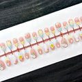 Press-On Nail Set Floral Designs Long-Lasting