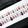 Press-On Nail Set Floral Designs Long-Lasting Wear