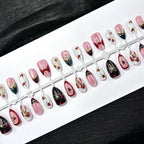 Press-On Nail Set Floral Designs Long-Lasting Wear