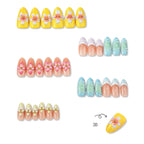 Press-On Nail Set Floral Designs Long-Lasting Wear