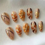 Press-On Nail Set Floral Designs Multiple Sizes