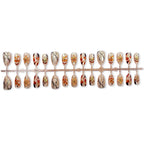 Press-On Nail Set Floral Designs Multiple Sizes