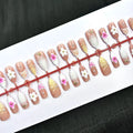 Press-On Nail Set Floral Designs No Glue