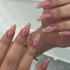 Press-On Nail Set Floral Designs No Glue Multiple Sizes