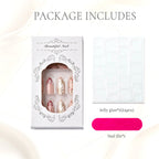 Press-On Nail Set Floral Designs Peel-And-Press Long-Lasting