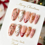 Press-On Nail Set Floral Designs Peel-And-Press Long-Lasting