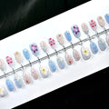 Press-On Nail Set Floral Designs Peel And Stick