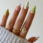 Press-On Nail Set Floral Designs Peel & Stick