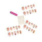 Press-On Nail Set Floral Designs Peel-and-Stick Multiple Sizes