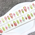 Press-On Nail Set Floral Designs Quick Apply