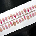 Press-On Nail Set Floral Designs Quick-Apply Non-Toxic