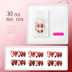 Press-On Nail Set Floral Designs Reusable & Chip-Resistant