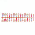 Press-On Nail Set Floral Designs Reusable & Easy Adhesive