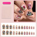 Press-On Nail Set Floral Designs Reusable & Easy Application