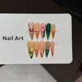 Press-On Nail Set Floral Designs Reusable Easy Application