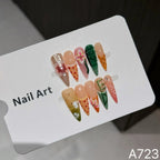 Press-On Nail Set Floral Designs Reusable Easy Application