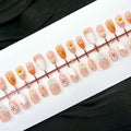 Press-On Nail Set Floral Designs Reusable & Easy Application