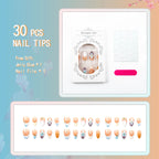 Press-On Nail Set Floral Designs Reusable & Easy Application