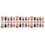 Press-On Nail Set Floral Designs Reusable & Easy Application