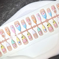 Press-On Nail Set Floral Designs Reusable & No Glue