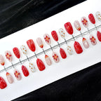 Press-On Nail Set Floral Designs Reusable Salon-Quality