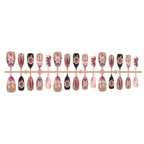 Press-On Nail Set Floral Designs Salon-Quality & Glue-Free