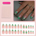 Press-On Nail Set Floral Designs & Stickers Easy Application