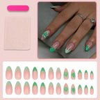 Press-On Nail Set Floral Designs & Stickers Easy Application