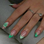 Press-On Nail Set Floral Designs & Stickers Easy Application