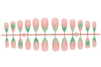 Press-On Nail Set Floral Designs & Stickers Easy Application