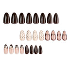 Press-On Nail Set Floral & Dot Easy-Apply