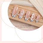 Press-On Nail Set Floral & Dot Reusable Easy Application