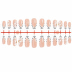 Press-On Nail Set Floral & Dot Reusable Easy Application
