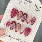 Press-On Nail Set Floral Durable & Flexible