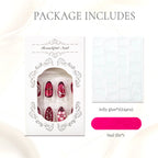 Press-On Nail Set Floral Durable & Flexible