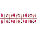 Press-On Nail Set Floral Durable & Flexible