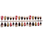 Press-On Nail Set Floral Embellished Adhesive-Backed & Reusable