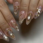Press-On Nail Set Floral Embellished Comfort Fit & Easy Application