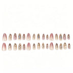 Press-On Nail Set Floral Embellished Comfort Fit & Easy Application