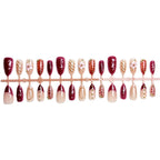 Press-On Nail Set Floral Embellished Easy Application
