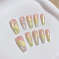 Press-On Nail Set Floral Embellished Easy Application & Comfortable Fit