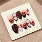 Press-On Nail Set Floral Embellished Easy Application & Long-Lasting